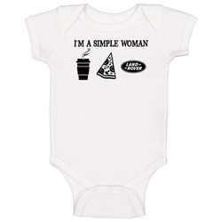 Land Rover Simple Woman Coffee Pizza Car Logo Driving Fan Baby One Piece