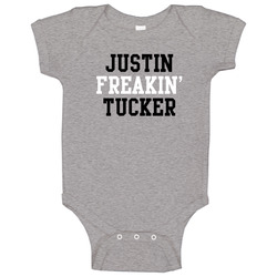 Justin Freakin' Tucker Baltimore Football Player Cool Fan Baby One Piece Justin Freakin' Tucker Baltimore Football Player Cool Fan Baby One Piece