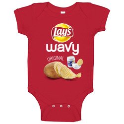Lay's Wavy Original Potato Chips Bag Costume Baby One Piece Lay's Wavy Original Potato Chips Bag Costume Baby One Piece