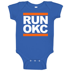 Run Okc Oklahoma City Loud City Basketball Baby One Piece