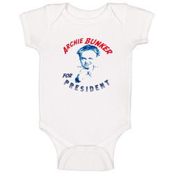 New Archie Bunker For President All In The Family Usa White Baby One Piece