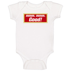 Mmm Mmm Good Campbell's Soup Most Memorable Ad Slogan Baby One Piece Mmm Mmm Good Campbell's Soup Most Memorable Ad Slogan Baby One Piece