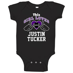 This Girl Loves Justin Tucker Baltimore Football Player Sports Fan Heart Baby One Piece This Girl Loves Justin Tucker Baltimore Football Player Sports Fan Heart Baby One Piece