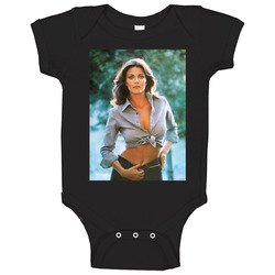 Lynda Carter 70s Sexy Pinup Wonder Woman Baby One Piece Lynda Carter 70s Sexy Pinup Wonder Woman Baby One Piece