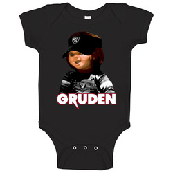 Jon Gruden Chucky Oakland Football Coach Funny Doll Mashup Baby One Piece Jon Gruden Chucky Oakland Football Coach Funny Doll Mashup Baby One Piece