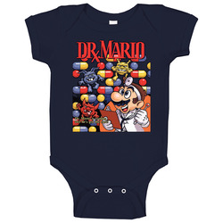 Dr Mario Nintendo Classic Game Baby One Piece Dr Mario Nintendo Classic Game Baby One Piece