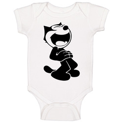 Felix The Cat Vintage Cartoon Baby One Piece