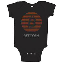 Bitcoin Crypto Code Black Baby One Piece