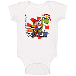 Super Mario Japanese Retro Video Game Baby One Piece Super Mario Japanese Retro Video Game Baby One Piece