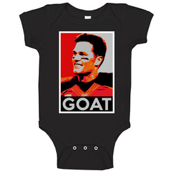 Tom Brady Goat Hope Poster Tampa Bay Football Fan Baby One Piece Tom Brady Goat Hope Poster Tampa Bay Football Fan Baby One Piece