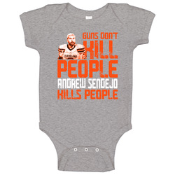 Guns Dont Kill Andrew Sendejo Kills People Cleveland Football Baby One Piece Guns Dont Kill Andrew Sendejo Kills People Cleveland Football Baby One Piece