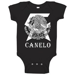 Canelo Logo Bird Black Baby One Piece