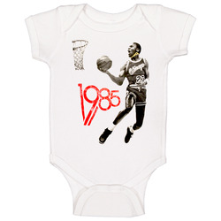 Michael Jordan 1985 Basketball Retro Baby One Piece Michael Jordan 1985 Basketball Retro Baby One Piece
