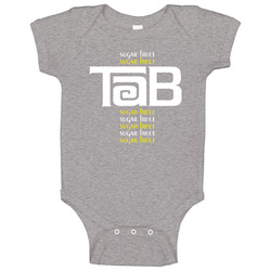 Tab Sugar Free Popular Cola Soft Drink Retro 60s Logo Baby One Piece Tab Sugar Free Popular Cola Soft Drink Retro 60s Logo Baby One Piece