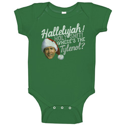 Hallelujah Holy Tylenol Clark Christmas Vacation Vintage Baby One Piece