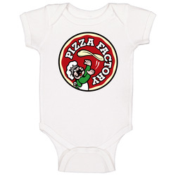 Pizza Factory Cool Pizzeria Restaurant Brand Logo Baby One Piece
