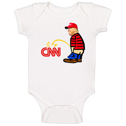 Trump Peeing On Cnn Cartoon Baby One Piece