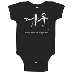 Pulp Fiction Guns Say What Again Baby One Piece Pulp Fiction Guns Say What Again Baby One Piece