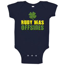 Rudy Was Offsides Football Funny Baby One Piece Rudy Was Offsides Football Funny Baby One Piece