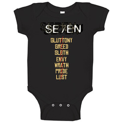 Se7en Crime Drama Mystery Movie Baby One Piece Se7en Crime Drama Mystery Movie Baby One Piece
