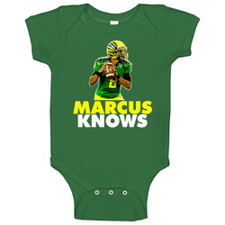 Marcus Mariota Knows Oregon Hawaii Qb Quarterback Football Baby One Piece Marcus Mariota Knows Oregon Hawaii Qb Quarterback Football Baby One Piece