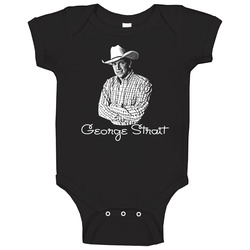 George Strait Country Star Baby One Piece George Strait Country Star Baby One Piece