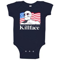 Frisky Dingo Killface For President Baby One Piece