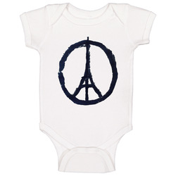 Eiffel Tower Peace Symbol Baby One Piece Eiffel Tower Peace Symbol Baby One Piece