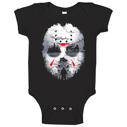 Jason Voorhees Friday The 13th Mask Lake Halloween Baby One Piece Jason Voorhees Friday The 13th Mask Lake Halloween Baby One Piece