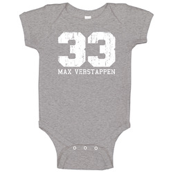 Max Verstappen #33 Formula 1 Driver Fan Worn Look Cool Sports Baby One Piece