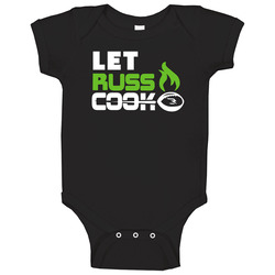 Let Russ Cook Russell Wilson Seattle Football Fan Baby One Piece Let Russ Cook Russell Wilson Seattle Football Fan Baby One Piece