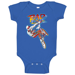 Rad, T-Shirt, BMX, Movie, Retro, 80's, 1980's, Freestyle, Hutch, GT, Haro Baby One Piece
