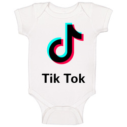 Tik Tok App Social Media Logo Halloween Baby One Piece