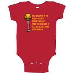 Soft Glow Of Electric Sex Christmas Story Retro Movie Quote Leg Lamp Baby One Piece
