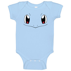 Squirtle Face Pokemon Fan Baby One Piece