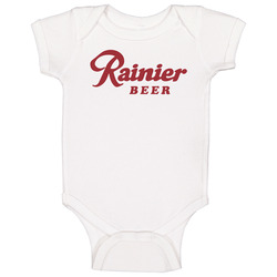 1970's Seattle Rainier Beer Logo Label Retro Classic Baby One Piece