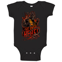 Scorpion Mortal Kombat Video Game  Get Over Here Baby One Piece