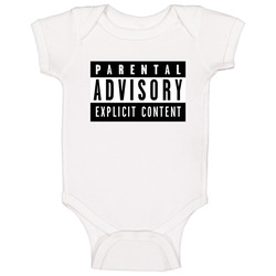 Parental Advisory Explicit Content Baby One Piece Parental Advisory Explicit Content Baby One Piece