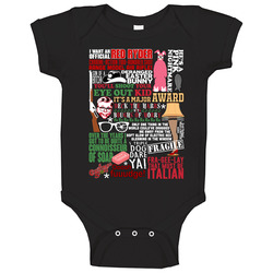 A Christmas Story Funny Holiday Movie Quote Mashup Cool Xmas Gift Baby One Piece A Christmas Story Funny Holiday Movie Quote Mashup Cool Xmas Gift Baby One Piece