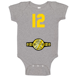 Aaron Rodgers Championship Green Bay  Belt Football Baby One Piece