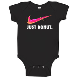 Just Donut Funny Simpsons Cartoon Just Do It Logo Parody Baby One Piece Just Donut Funny Simpsons Cartoon Just Do It Logo Parody Baby One Piece