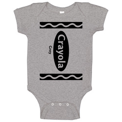 Crayola Grey Color Crayon Funny Halloween Group Costume Baby One Piece