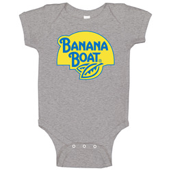 Banana Boat Tanning Lotion Logo Baby One Piece