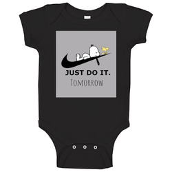 Snoopy  Just Do It Tomorrow Baby One Piece