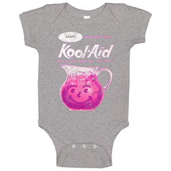 Grape Koolaid Retro Wrapper Baby One Piece Grape Koolaid Retro Wrapper Baby One Piece