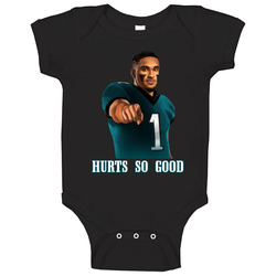 Jalen Hurt Hurts So Good Football Sports Fan Baby One Piece Jalen Hurt Hurts So Good Football Sports Fan Baby One Piece