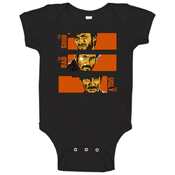 The Good The Bad The Ugly Western Retro Movie Baby One Piece The Good The Bad The Ugly Western Retro Movie Baby One Piece