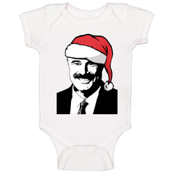 Dr Phil Santa  Christmas Baby One Piece