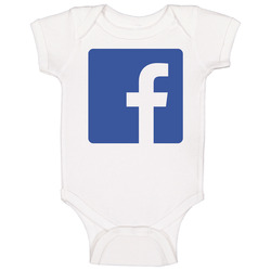 Facebook Logo Symbol Baby One Piece