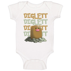 Diglett Pokemon Character Fan Baby One Piece Diglett Pokemon Character Fan Baby One Piece